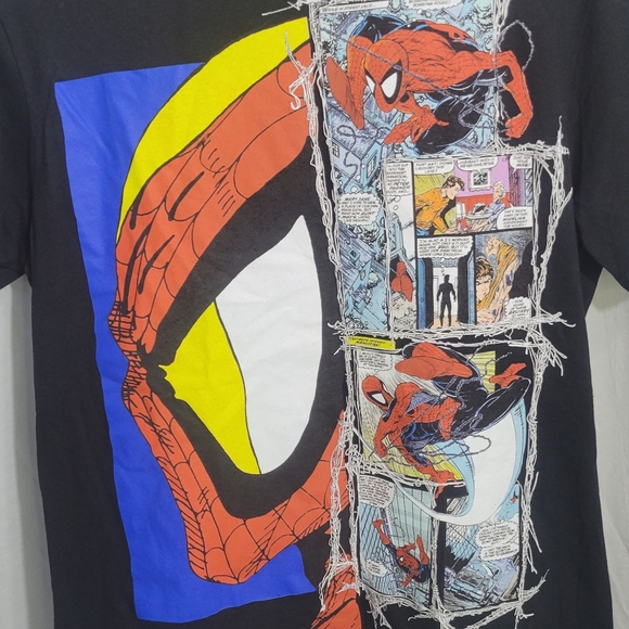 Men's Spiderman Profile Comic Book T-Shirt - Medium Marvel Brand New - Picture 6 of 10